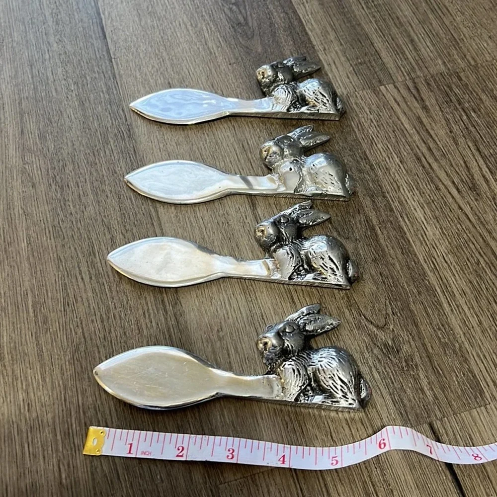 4‎ Cute Bunny Serving or Cheese Knives Great for Spring or Easter